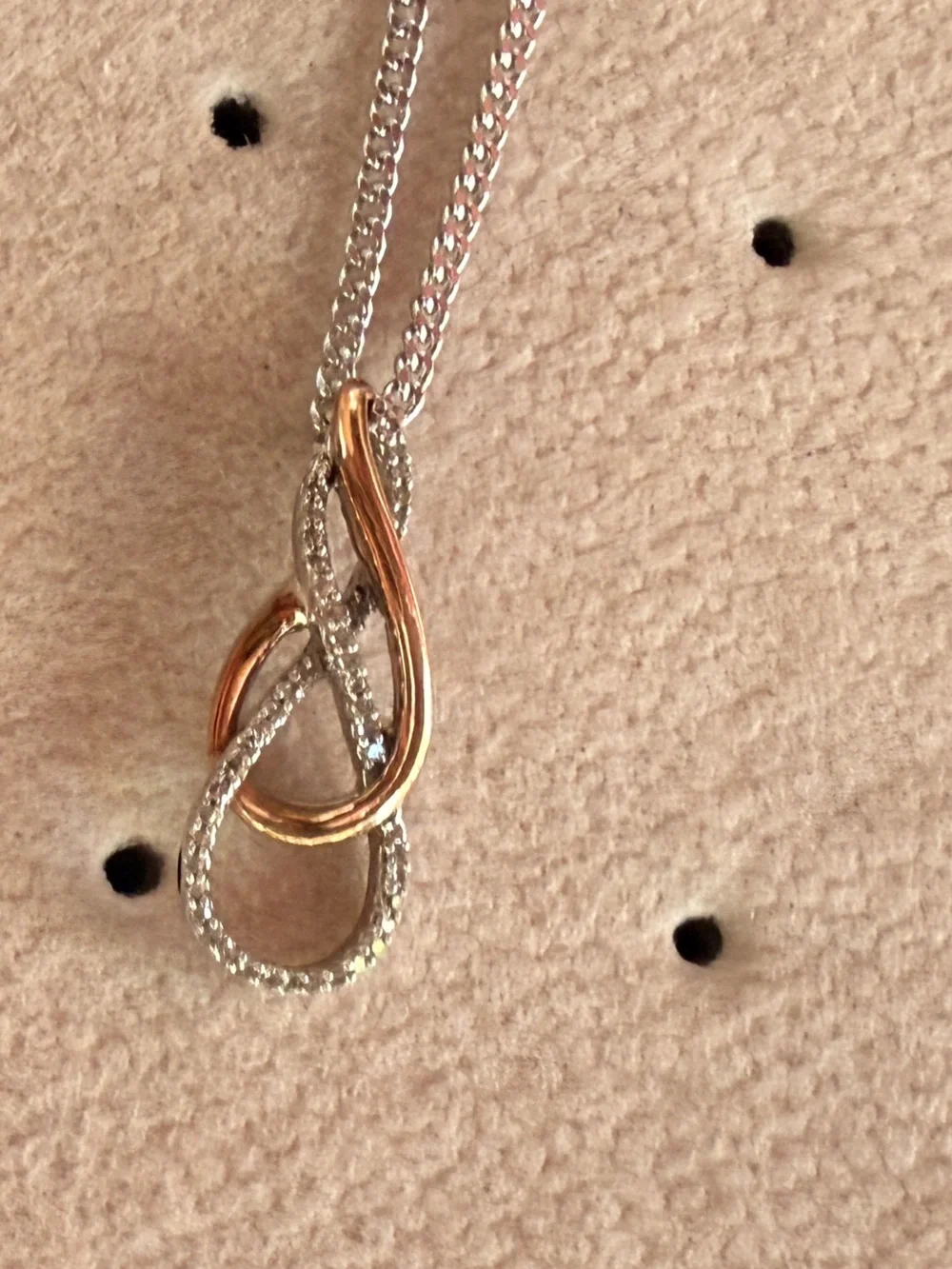 Zales diamond Two-Tone Gold & Silver Infinity Pendant Necklace - Women Jewelry